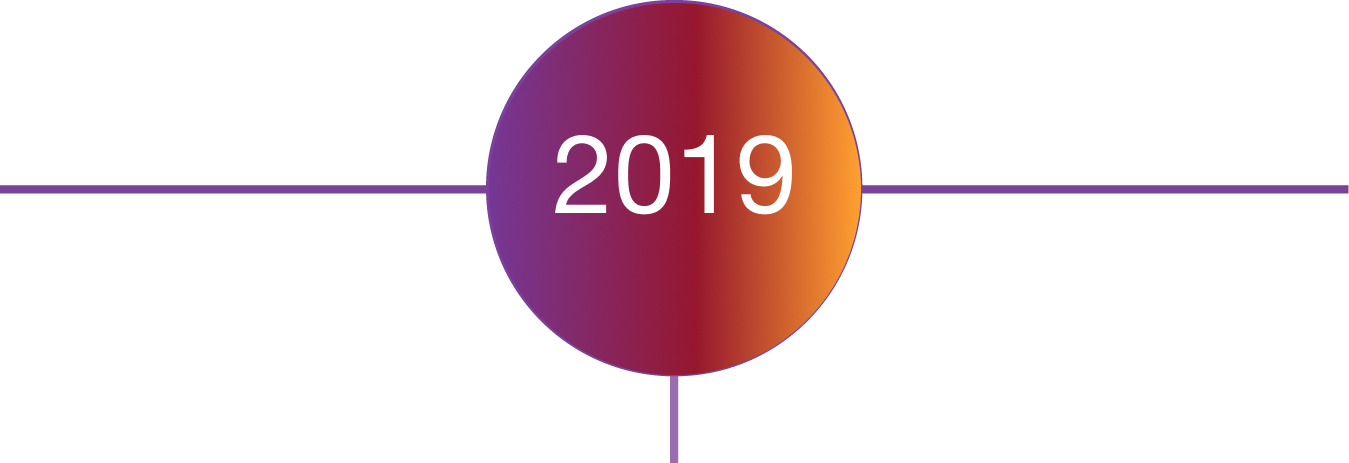 Timeline icon displaying the year 2019
